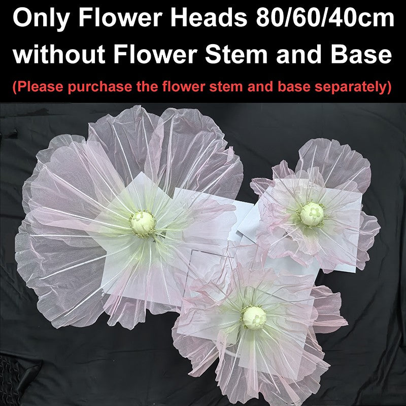 190cm Artificial Flowers Wedding Decor Props Road Lead Flower Silk Yarn Flower Poppy Window Display Garden Decoration Home Decor
