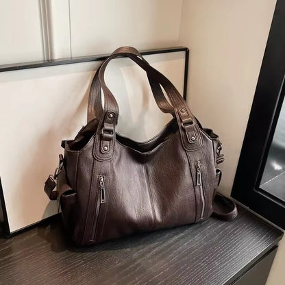Bolsas de Ombro com Compartimento Interno Macio de Alta Qualidade Cores Contrastantes Bolsas Transversais para Mulheres Bolsas de Mão de Couro PU Modernas
