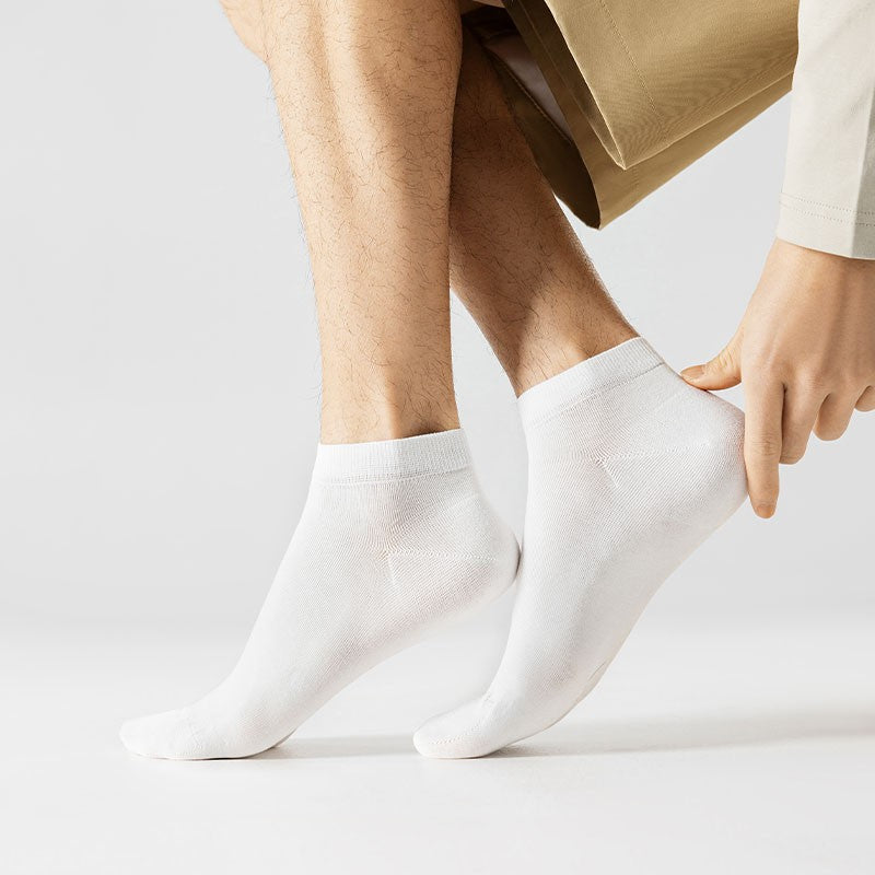 6Pairs High Quality Men Combed Cotton Socks Short Breathable Odor proof and antibacterial Business Spring Summer for Male sock