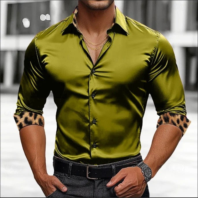 Spring summer Autumn Winter formal men's long-sleeved shirt Luxury wrinkle-proof non-ironing solid color business casual bu