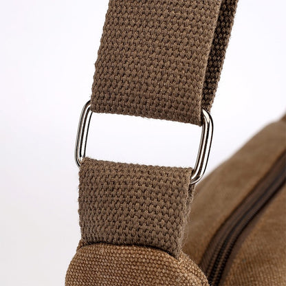 1 men's retro canvas crossbody bag, casual travel shoulder bag, outdoor sports shoulder bag with adjustable shoulder strap