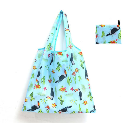 Reusable Shopping Large Bag Foldable Eco Tote With Pouch For Grocery Gym Office Supplies Beach Gear School Toys Storage Bags