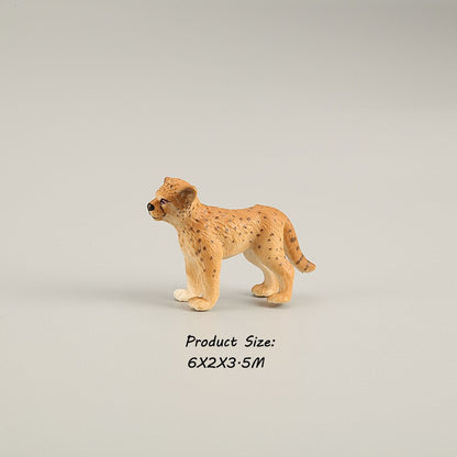 Brinquedos de Figuras de Animais Selvagens Leão Tigre Leopardo Pantera Guepardo Brinquedos de Plástico Animais da Selva Bonecos de Ação Presentes para Crianças