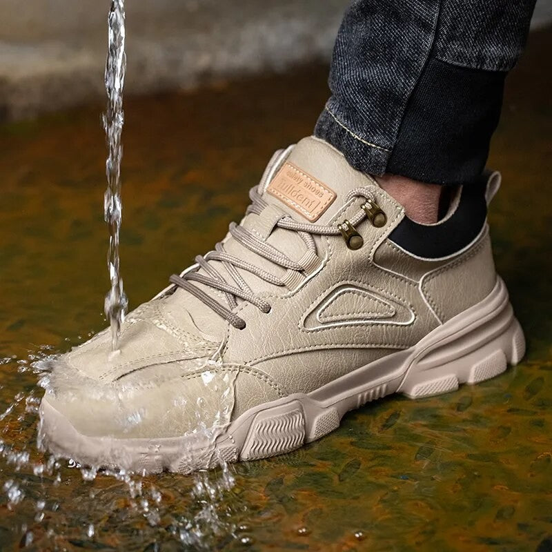 Sapatos de Segurança Masculinos de Alta Qualidade com Fivela Rotativa de Arame de Aço, Tênis de Trabalho Indestrutíveis, Antiesmagamento, Antiperfuração