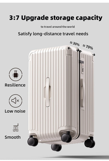 New Process Plastic Frame Suitcase 20-inch Carry-on Luggage 28-inch Thickened Trolley Case Large Capacity Travel Bag with Passwo