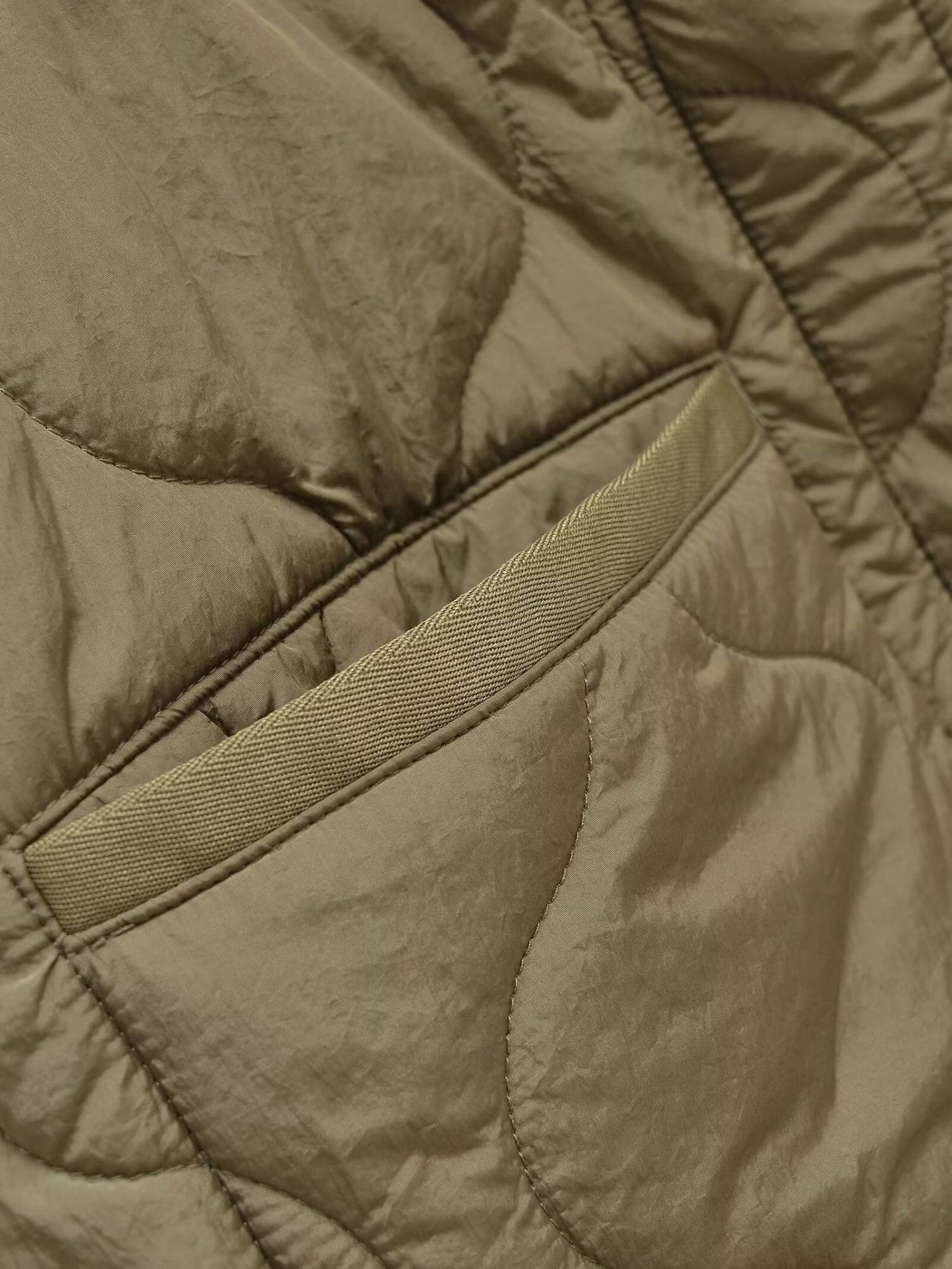 European and American style winter new style stand collar loose drawstring zipper cotton jacket for women