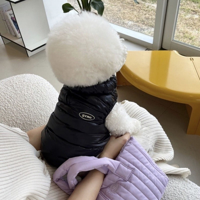 Roupas Sólidas de Cachorro da Moda Casaco de Cachorro Quente e Macio Colete de Inverno para Filhotes Jaqueta Impermeável para Gatos Fantasias de Estimação Suprimentos para Chihuahua