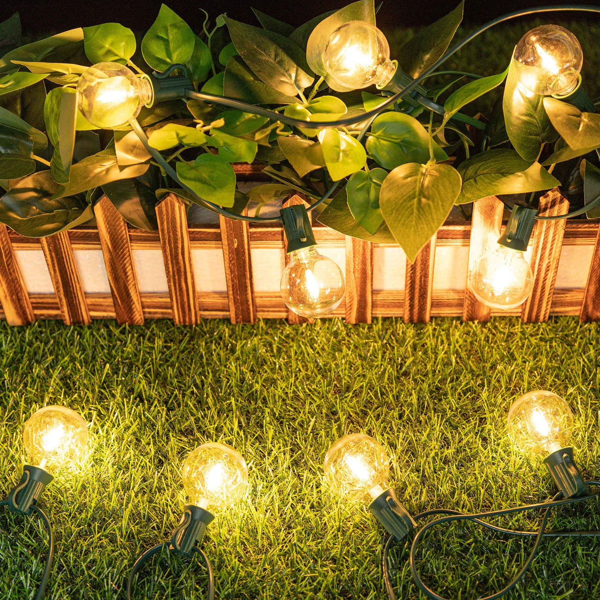 Outdoor Light Cable EU 220V US 110V String Light Wire E12 Sockets C7 Lamp Base Connectable Party Wedding Decor Street Garland