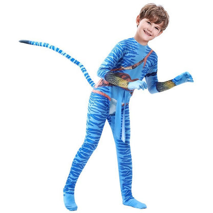 2026 Halloween Cosplay Avatar Costume Fire and Ashes Avatar3 Cosplay Hero One Piece Tight Fitting Clothing Na'vii Jumpsuit