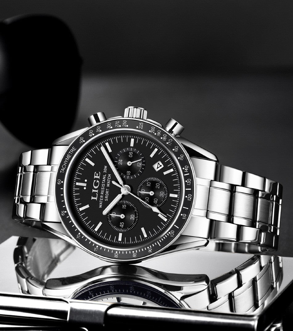 2025 LIGE Top Brand Luxury New Men Watch Quartz Man Watches Waterproof Luminous Watch for Men Date Chronograph Sport Wristwatch