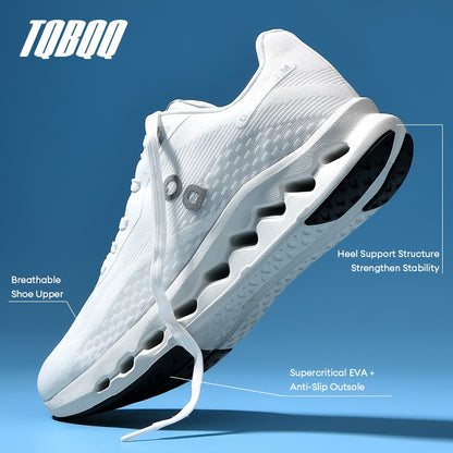Men's Cushioned Running Shoes Energy Return Breathable Knit Arch Support Shock Absorption Marathon Women Casual Sneakers