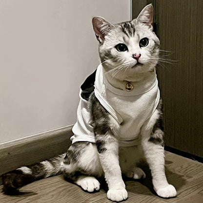 Colete Fofo para Pets Tecido Waffle Respirável Macio e Confortável com Fivela de Tração Adequado para Cães e Gatos na Primavera/Verão