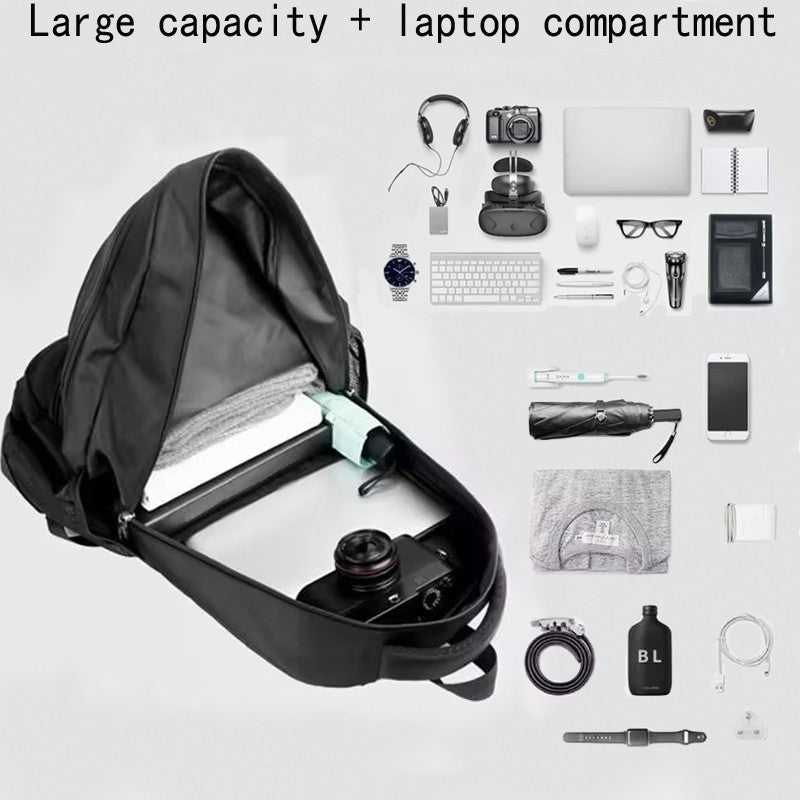 Neutral style men's and women's new double-shoulder bag made of nylon Oxford cloth, fashionable color-matching travel backpack.