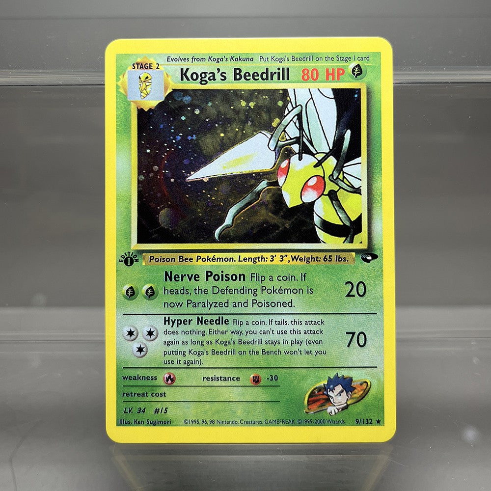 Cartas PROXY PKM Gym-Challenge/Neo-Genesis Lugia Typhlosion Rocket's Mewtwo PTCG Foil Game Collection Cards Game Toys