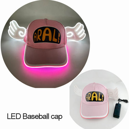 Fashion Attractive Glowing Decor Supplies Carnival LED Optical Fiber Baseball Cap Flashing For Carnival Party In The Dark Night