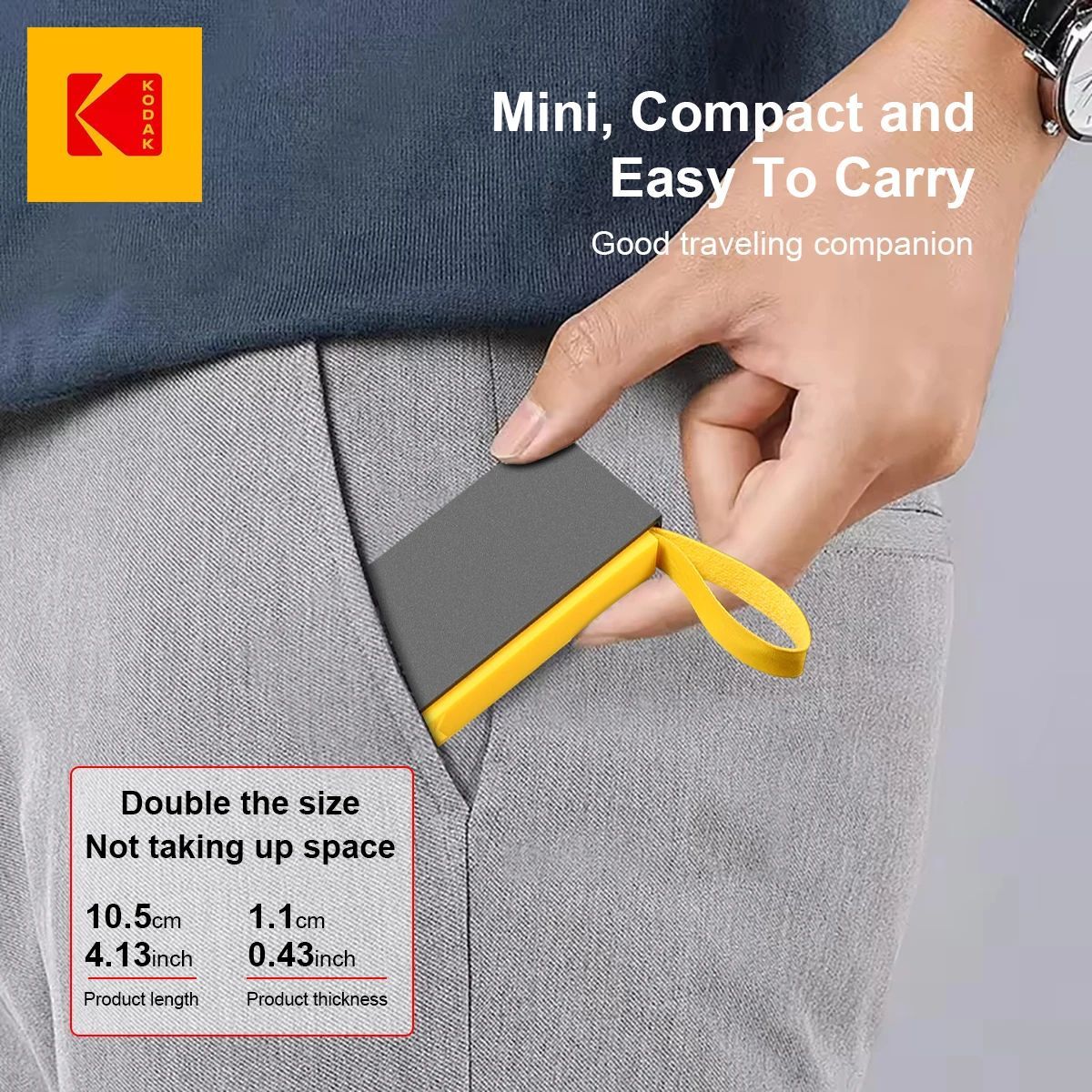 kodak SSD Externo 2tb 1tb 1000Mb/s 500Mb/s Disco SSD Externo Portátil 256gb Para Laptops Smartphone
