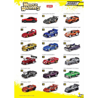 Maisto Escala 1:64 2025 Ferrari F40 Porsche AE86 Mustang Muscle Car Modelo Estático Brinquedo Colecionável