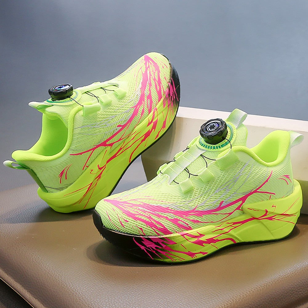 Autumn Sport Shoes For Children Mesh Breathable Teenager Kid's Sneakers Soft-soled Lightweight Boy's Girl's Running Shoes