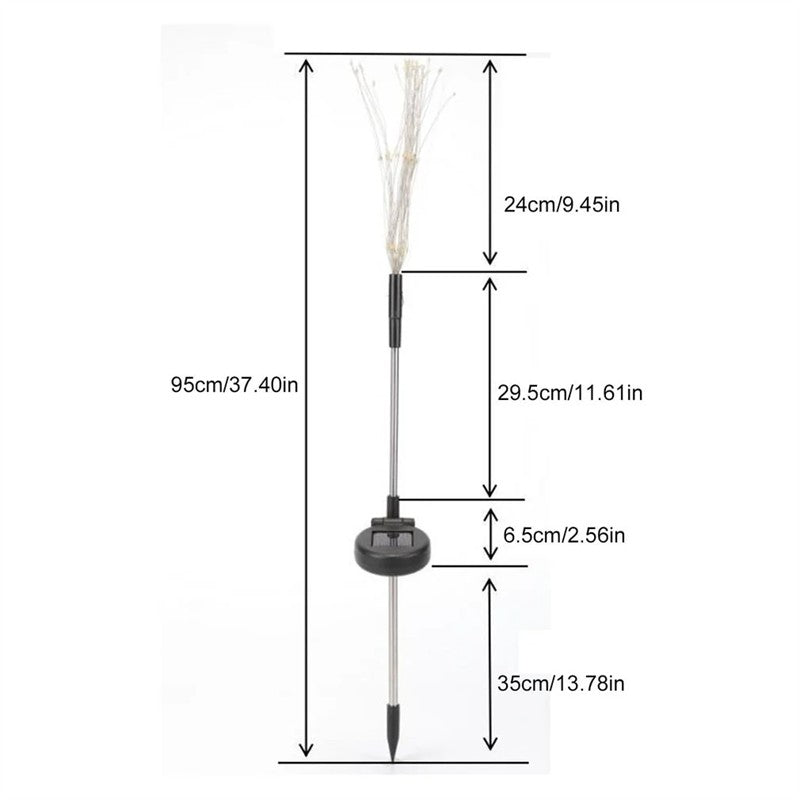 Solar Firework Lights Outdoor IP65 Waterproof Solar 8 Lighting Modes Fairy String Light Christmas Lighting Garden Decoration