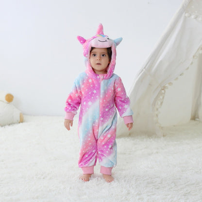 Baby Unisex Romper Newborn Unicorn Animal Cartoon Onesies Pajamas Anime Cosplay Costumes for Kids Boys Girls Christmas Halloween