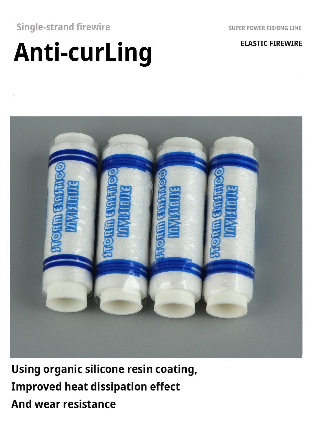 Linha de pesca elástica de alta resistência 0,2 mm 250 m Linha de isca de pesca invisível Fio elástico Linha de pesca Material de pesca