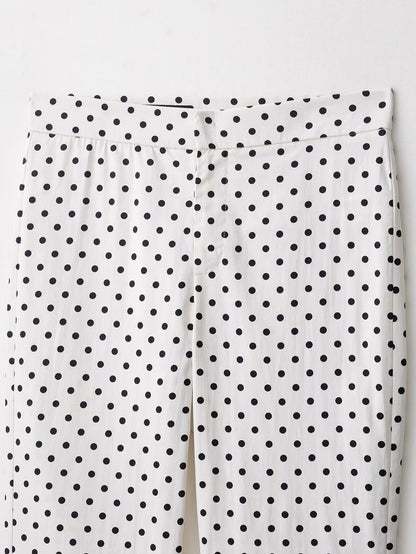 HH Woman Autumn Long Sleeves Turtleneck Zipper With Pockets Drawstring Casual Coats Women Fashion Polka Dot Printed Jacket