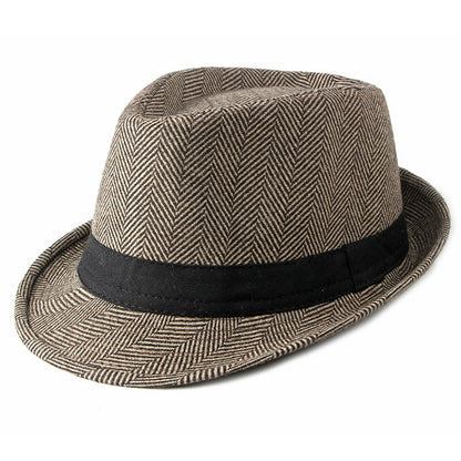 Chapéu de Lã para Casamento Primavera Verão para Homens de Meia-Idade, Casal, Moda Outono Inverno, Festa Xadrez, Design de Luxo, Chapéu Jazz Fedora para Mulheres