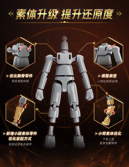 Blokees Galaxy Versão Gold Saint Boneco de Ação Libra Dohko Sagitário Campeão Seiya Mu Aiolia Brinquedos de Montar Presente Infantil