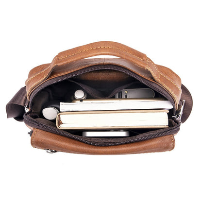 cowhide Large-capacity cowhide men's bag genuine leather single-shoulder bag high quality men's vertical crossbody bag as gift