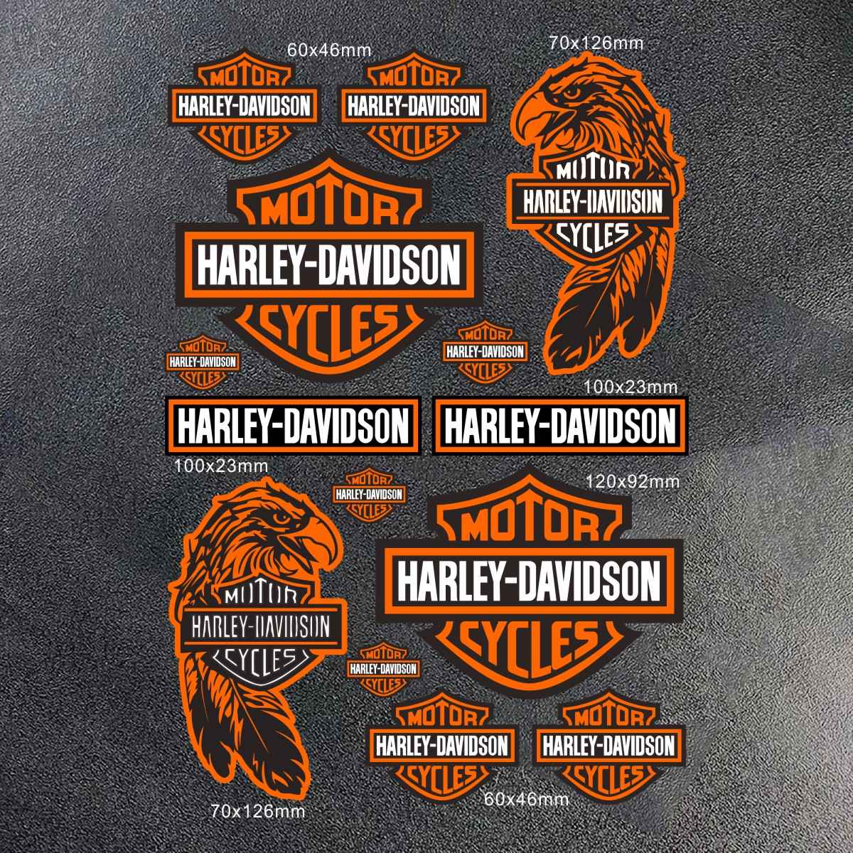 2026 Novo Adesivo Harley Davidson Logotipo Moto Capacete Tanque Decalque para Sportster 883 Sportster S 1250 Fat Boy 117