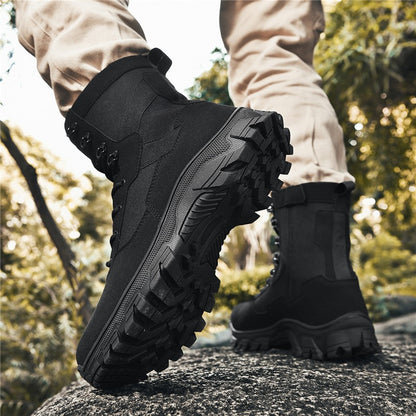 Botas impermeáveis de alta qualidade para homens grandes para caminhadas e treinamento em campo de batalha ao ar livre no outono de 2025
