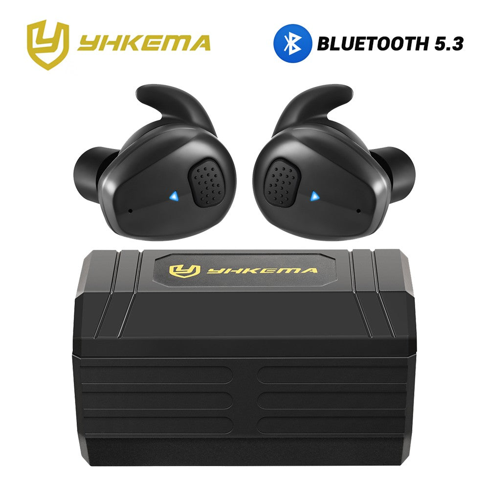 YHKEMA EB10 Electronic Shooting Ear Protection,TacticalNRR 27dB Bluetooth Noise Cancelling Sound Amplification Earmuffs Earbuds