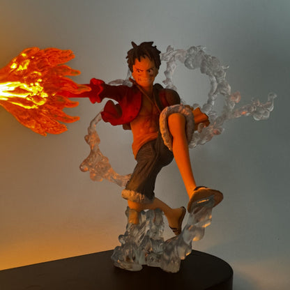 Ace of Spades Anime Night Light One Piece Luffy Figure Decoração de Presente para Quarto de Meninos Iluminação Ambiente de Estudo