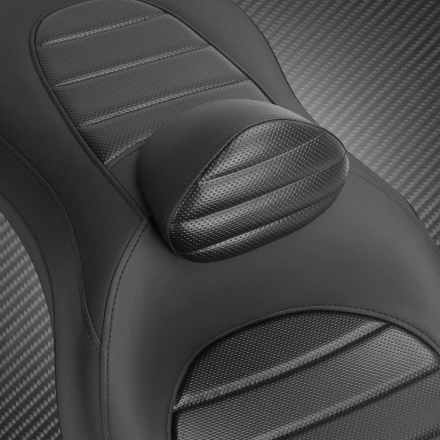Assento de passageiro do condutor da motocicleta Almofada de assento duplo com encosto para Harley Softail Low Rider ST Sport Glide 2018-2024