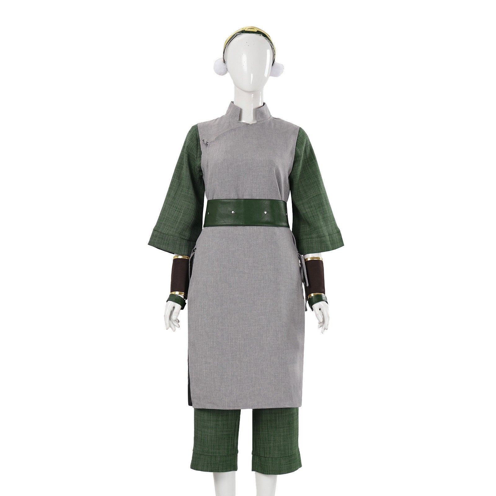 Toph Beifong Cosplay Costume Avatar of Last Airbender Live-action Gray Uniform Vest Tops Pants Outfits Halloween Carnival Suits