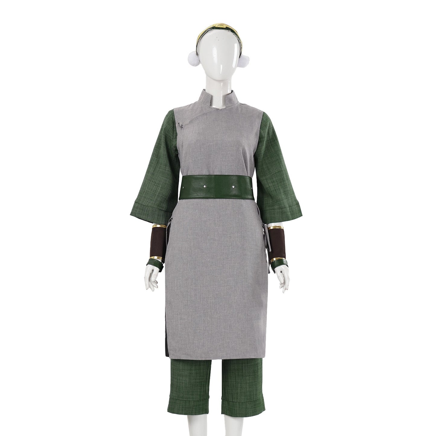 Toph Beifong Cosplay Costume Avatar of Last Airbender Live-action Gray Uniform Vest Tops Pants Outfits Halloween Carnival Suits