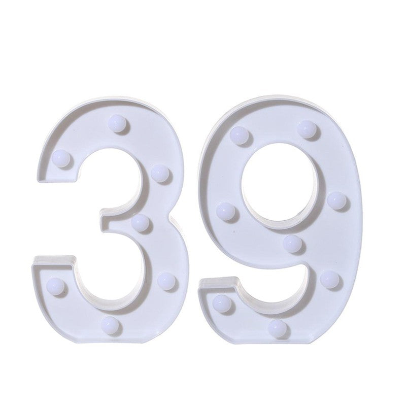 2Pcs Number 16 18 21 30 Led Light String Happy Birthday Party Decoration Wedding Anniversary Adult Birthday Party Gift Light Led