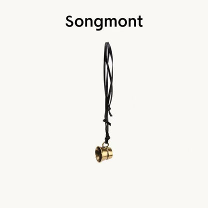 Songmont Genuine Leather Mini Bucket Bag Adjustable Drawstring Multi Straps White Black Blue Casual Chic Crossbody Bag Oversized