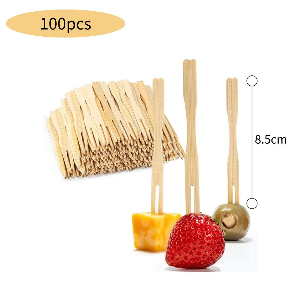 100 Varas de Bambu Descartáveis Espetos Naturais de Bambu para Churrasco Espetinhos para Churrasco, Frutas, Coquetel, Acampamento, Ferramentas de Churrasco em Festa