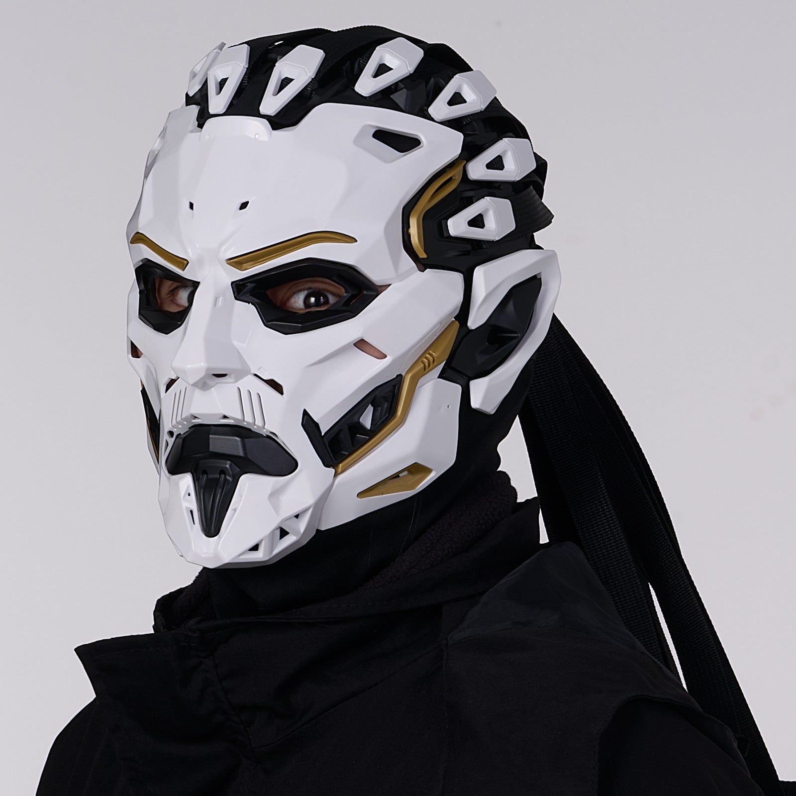 JAUPTO Punk Witcher Mask Halloween Costume Prop Face Mask for Parties Quality Assurance Cosplay Accessory