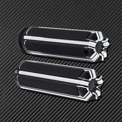 1'' Electronic Hand Grips Motorcycle 25mm Throttle Handle Bar Black/Chrome For Harley Softail FXDLS Breakout Touring FLHR Trike