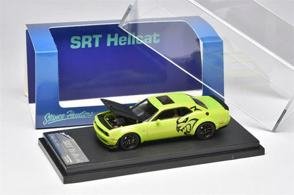 Novo Dodge Challenger Srt Hellcat Carro De Brinquedo Miniatura 1:64 Simulação Liga Abre Capô Presente Para Crianças