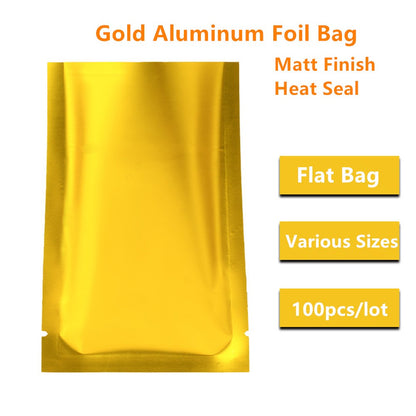 100pcs One Side Clear Laser Shiny Aluminum Foil Zip Lock Bags  Reflective Holographic Self-sealing Pouch for Fashion Accessories