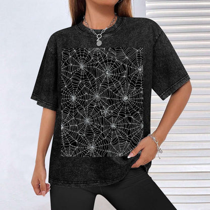 Spider web pattern - white on black by Cecca Designs T-Shirt plain Men's t-shirts