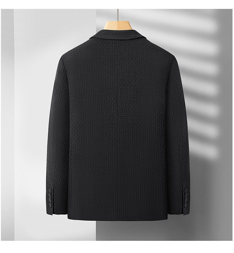 2025 Men's High-End Boutique Wool Suit Casual Business Top Coat Fashion Gentleman Party Four Seasons Elegant Tailored Suit