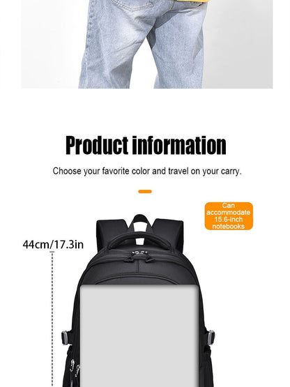 Mochila Multi-camadas Impermeável e Estilosa Oxford de Grande Capacidade Simples para Estudantes, Viajantes e Uso Diário