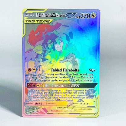 Pokemon Ancient Mew Collection Card Mew Classic Limited Anime Cards Zekrom Reshiram Victini Holographic Proxy Card Gift Toys
