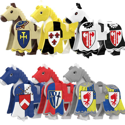 Blocos de Montar Zoológico Medieval Acessórios de Personagens Montarias Animais Cervos Elefantes Camelos Lobos Cavalos de Guerra Tijolos Brinquedos Presentes K080