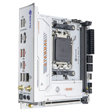 Placa-Mãe Mini SOYO B650ITX AMD AMD Ryzen AM5 DDR5 Suporta Processadores CPU 7000 8000 9000 Pcie5.0x16 Pcie4.0x4 M.2 ARGB WIFI6