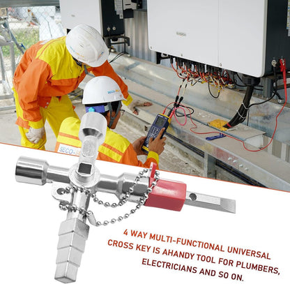 Chave Triângulo Multiuso para Água Chave Inglesa de Encanamento Quadrada Triângulo de Trem Armário Elétrico Armário de Elevador